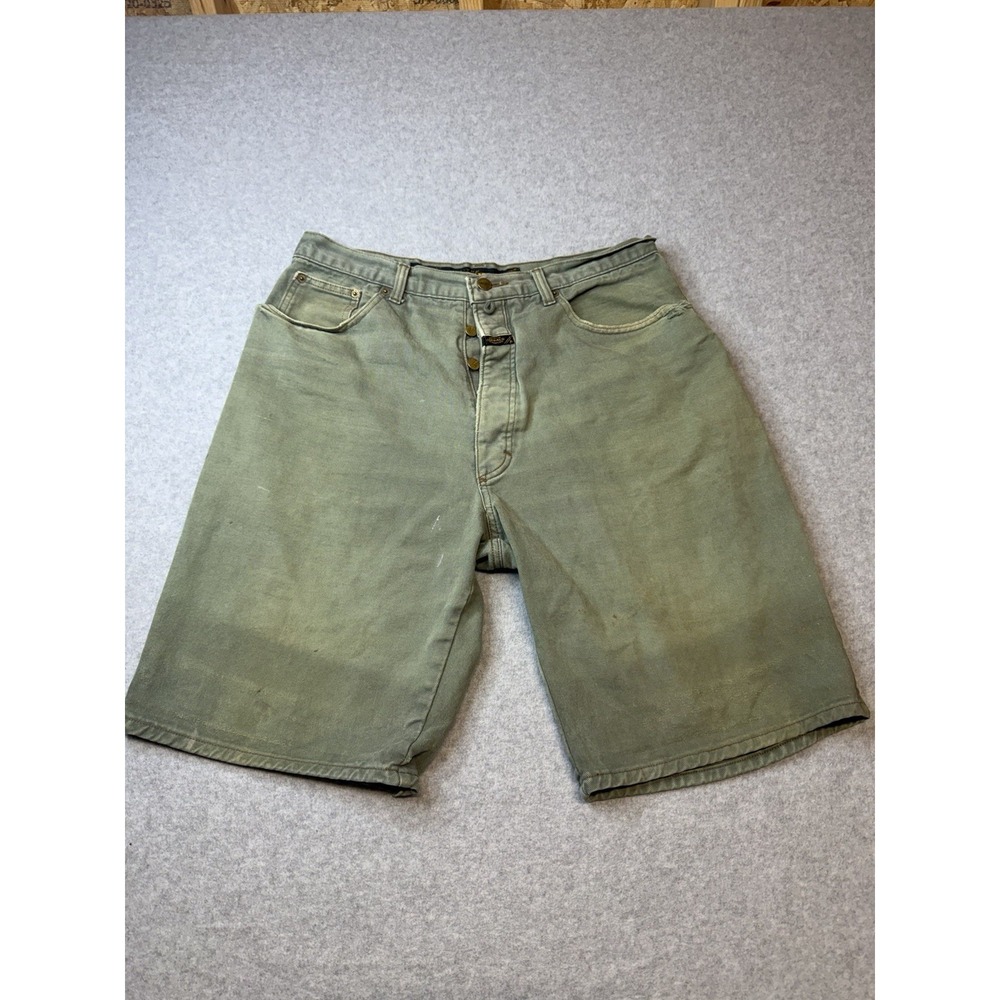Vintage Marithe Francois Girbaud Shorts Mens 34 (Fit 32)  GreenDenim 90s USA Y2K